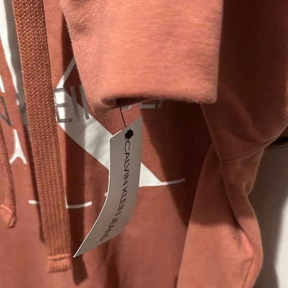 Calvin Klein Men's Terracotta Hoodie Sweater - Picture 4 of 6